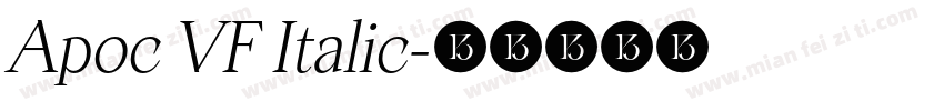 Apoc VF Italic字体转换